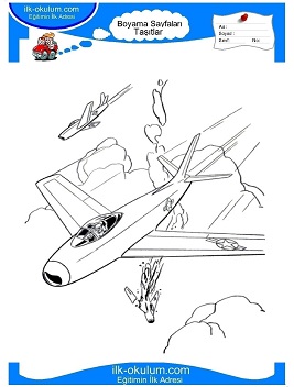 Çocuklar İçin jet-savaş-uçağı Boyama Sayfaları 